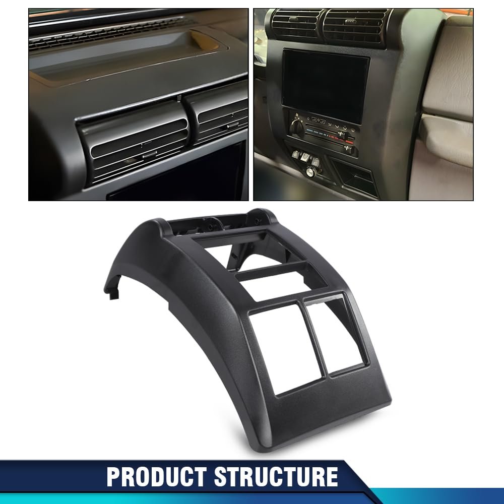 Double Din Dash Bezel Mounting Kit For Jeep Wrangler Tj 1997-2002 Dashboard Cover Panel Replaces 95-6549 Abs Plastic Radio