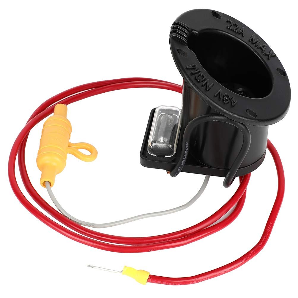 48 Volt Charger Receptacle And Fuse Assembly For Club Car Ds Models 2000 Up Electric Golf Cart Parts Replaces01 1018021 01