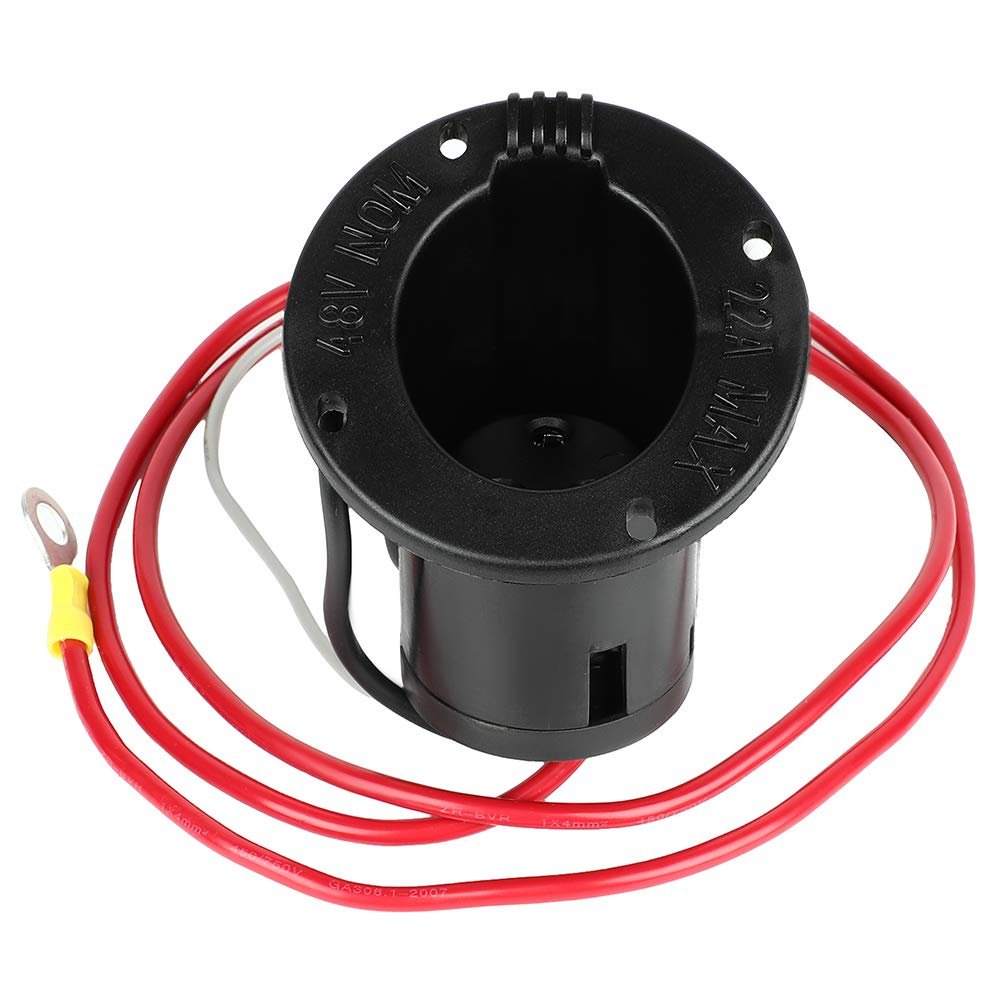 48 Volt Charger Receptacle And Fuse Assembly For Club Car Ds Models 2000 Up Electric Golf Cart Parts Replaces01 1018021 01