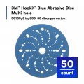3m Hookit Blue Abrasive Discs 36183 Multi-hole 6 In 600 Grade Pack Of 50 Virtually Dust-free For Auto Sanding Body Repair
