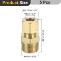 5 Pcs Brass Compression Tube Fitting 16 Od X 3 8 Npt Male Connector Union Straight Coupling Adapter For Air Liquid Oil Gas