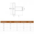 Uxcell M3x10mm Slotted Round Large Flat Head Screws 5pcs 304 Stainless Steel Decoration