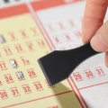 Pretyzoom 20pcs Lottery Ticket Scratcher Tool Keychain Scraper Key Chain Ring Plastic Scoop Shape Keyring For Label Random