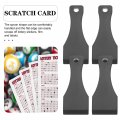 Pretyzoom 20pcs Lottery Ticket Scratcher Tool Keychain Scraper Key Chain Ring Plastic Scoop Shape Keyring For Label Random