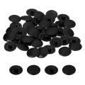 100pcs Screw Cap Covers 12mm Waterproof Plastic Decorative Caps For Phillips Cam Lock Nuts Self-tapping Screws Black 