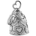 Guardian Bell Heart Good Luck W Keyring Black Velvet Gift Bag Motorcycle Lead-free Pewter To Friends Family Bike 