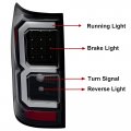 Ecotric Tail Lights Compatible With 2007-2013 Toyota Tundra Pickup Truck Pair Led Tube Bar Taillights Brake Lamps Style Clear