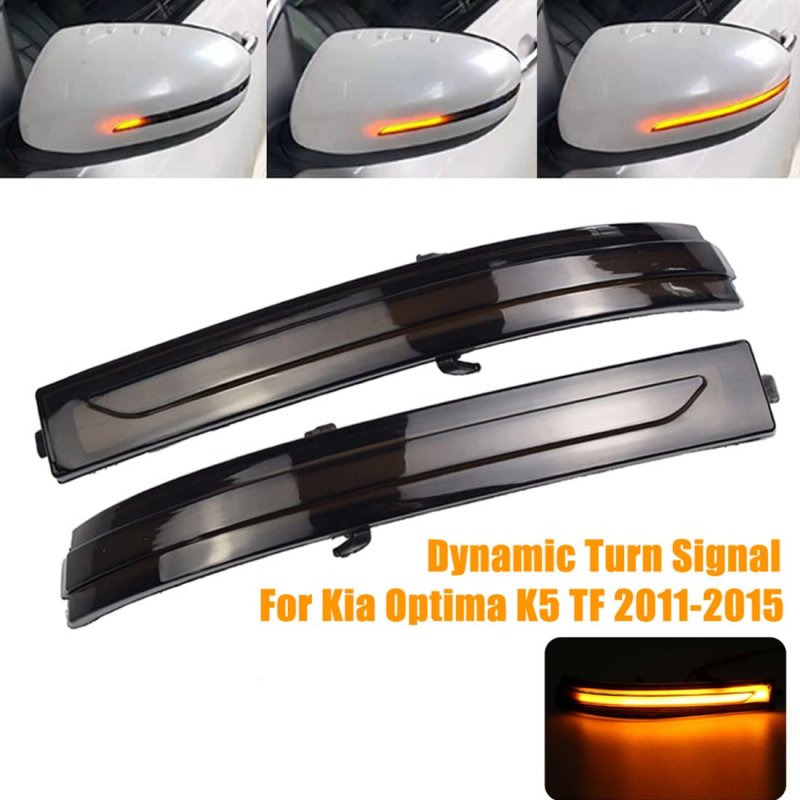 Weparticular Dynamic Turn Signal Light Rearview Mirror Smoked Lens Indicator Led Singal Blinker For Kia Optima K5 Tf 2011 2012