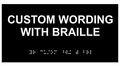 Compliancesigns Acrylic Ada Tactile Braille Custom Sign 8 X 4 In Black With Your Text 