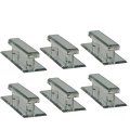 Clear Acrylic Self-stick Mirror Pulls Pack Of 6 