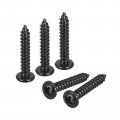 Uxcell 6 X 3 4 Phillips Pan Head Self-tapping Screw 100pcs 304 Stainless Steel Round Wood Full Thread Black