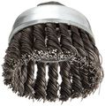 Weiler 36038 Vortec Pro 3 Knot Wire Cup Brush 020 Steel Fill 5 8 -11 Unc Nut 