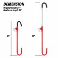 Cartman Steering Wheel Brake Lock Vehicle Anti Theft Security Pedal With Adjustable Length Fit For Distance From To Within 21in