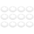 12 Pcs Flange Water Pipe Cover 3 4 X 2 0 5 Plastic Round Escutcheon Collar Clip-on Radiator Wall Split For 50mm 1 97 Out 