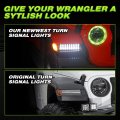 New Upgrade Smoke Lens Led Fender Light Kit For Jl Turn Signal Lights With Drl Side Marker Replacement Jeep Wrangler 2018-2023