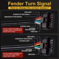 New Upgrade Smoke Lens Led Fender Light Kit For Jl Turn Signal Lights With Drl Side Marker Replacement Jeep Wrangler 2018-2023