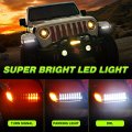 New Upgrade Smoke Lens Led Fender Light Kit For Jl Turn Signal Lights With Drl Side Marker Replacement Jeep Wrangler 2018-2023