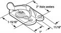 Prime-line F 2535 Sash Lock 1-15 16 And In Hole Centers Fits Single Double Hung Wood Windows Stamped Steel Brass-plated 2 Pack