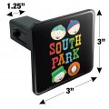 South Park Characters Logo Tow Trailer Hitch Cover Plug Insert For 1 25 Receivers Black Abs Plastic With Uv Resistant Resin Top
