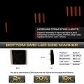 Vipmotoz Sequential Turn Signal Full Led 4pc Smoked Corner Side Marker Lights Compatible With 1994-1999 Chevy Suburban Tahoe