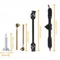 Trkimal Steering Wheel Assembly Tie Rod Rack Adjustable Shaft Kits Fit For Go Kart Atva Utv 110cc 125cc 140cc 150cc