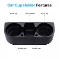 Universal Auto Truck Car Seat Drink Cup Holder Valet Beverage Can Bottle Food Mount Stand Storage Box Black