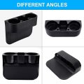 Universal Auto Truck Car Seat Drink Cup Holder Valet Beverage Can Bottle Food Mount Stand Storage Box Black