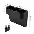 Universal Auto Truck Car Seat Drink Cup Holder Valet Beverage Can Bottle Food Mount Stand Storage Box Black