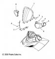 Polaris Snowmobile Side Shield W O Mirror Left Smoke Genuine Oem Part Qty 1