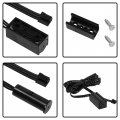 Sinloon 12v Touchpad Switch Touch Dimmer With Indicator Light For Led Lights Wardrobe Cabinet Desk 6 56 Ft Extension Cord Black 