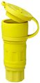 Leviton 25w47 15-amp 125-volt Locking Connector Industrial Grade Grounding Wetguard Yellow 