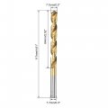 Uxcell High Speed Steel Straight Shank Twist Drill Bit Fully Ground Titanium Coated 7 7mm Diameter 117mm Total Length 64mm