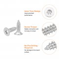 Uxcell 40pcs Flat Head Torx Screws M5 X 16mm 304 Stainless Steel Countersunk Self Tapping Anti-theft Wood Tamper Resistant Fit
