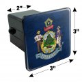 Rustic Maine State Flag Distressed Usa Tow Trailer Hitch Cover Plug Insert