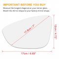 X Autohaux Left Driver Side Lh Mirror Glass W Adhesive For Volkswagen Cc 2009-2017 Eos 2009-2016 Passat 2012
