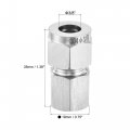 Uxcell Compression Tube Fitting 1 4npt Female Thread X 3 8 Od Straight Coupling Adapter 304 Stainless Steel