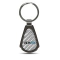 Jeep 4xe Real Black Carbon Fiber Gunmetal-black Metal Teardrop Key Chain Official Licensed 
