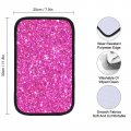 Jojoart Pink Glittering Theme Car Center Console Decor Handrail Armrest Box Cushion Interior Covers Protector Pad Lid Cover
