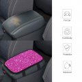 Jojoart Pink Glittering Theme Car Center Console Decor Handrail Armrest Box Cushion Interior Covers Protector Pad Lid Cover