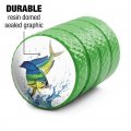 Dorado Mahi-mahi Fishing 6 Valve Stem Caps For Tire Rim Wheel Aluminum Green