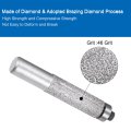 4 Pcs Diamond Profile Straight Router Bit 13 3mm Dia 1 2 Shank 46 Grit Wet Dry Use Brazed Cylinder Wheel With Bearing For