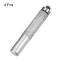 4 Pcs Diamond Profile Straight Router Bit 13 3mm Dia 1 2 Shank 46 Grit Wet Dry Use Brazed Cylinder Wheel With Bearing For