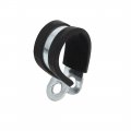 Uxcell 22mm Dia Rubber Lined R Shaped Zinc Plated Pipe Clip Cable Clamp 10pcs