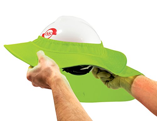 Chill-its 6660 Attachable Hard Hat Brim With Neck Shade Lime