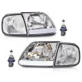 Led Drl Headlights Corner Parking Lights For Ford Expedition 1997-2002 Fit F150 1998-2003 Bumper Headlamps Left Right Clear 