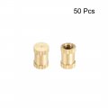 Uxcell Knurled Insert Nuts M3 X 6mm L 4mm Od Female Thread Brass Embedment Assortment Kit 50 Pcs