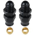 2pcs 6an To 5 16 Hardline Adapter 37 Degree Flare Seal Aluminum Alloy With Brass Ferrule For Fuel System 