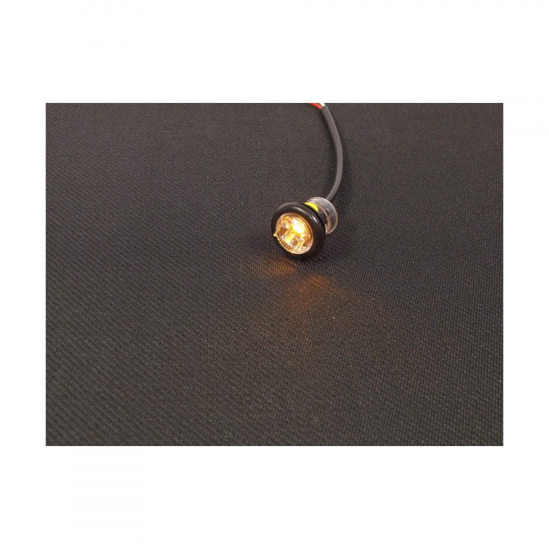 Fortpro 3 4 Amber Round Clearance Marker Led Light With 1 And Clear Lens F235209