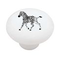 Galloping Zebra Decorative High Gloss Ceramic Drawer Knob 