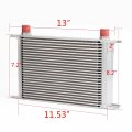 G-plus Universal 25 Row An10-10an Silver Engine Transmission Oil Cooler Kit Filter Relocation Aluminum